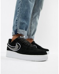 Nike Air Force 1 07 Trainers In Black 823511 014