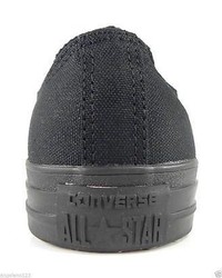 Converse All Star Black Mono Shoes Low Top Canvas Sneakers Size 95 Medium