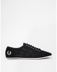 Fred Perry Alley Black Mesh Sneakers