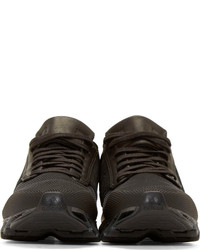 Rick Owens Black Adidas By Blade Low Sneakers