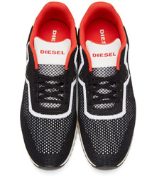Diesel Black And White S Swift Knit Sneakers