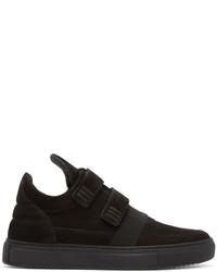 Filling Pieces Black Double Strap Sneakers