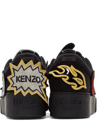 Kenzo Black K Patch Platform Sneakers