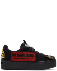 Kenzo Black K Patch Platform Sneakers