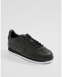 Nike Classic Cortez Premium Trainers In Black 807480 002