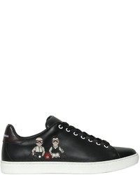 Dolce & Gabbana London Designers Patch Leather Sneakers