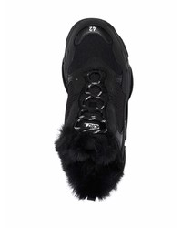 Balenciaga Faux Fur Trim Sneakers