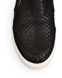 Ash Intense Snake Embossed Leather Sneakers