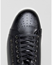 Versace Jeans Sneakers In Black With Badge Logo