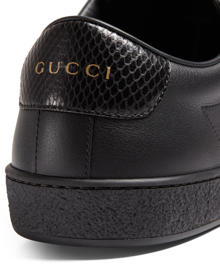gucci black low top sneakers