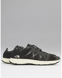 The North Face Litewave Flow Lace Trainers In Blackwhitewhite