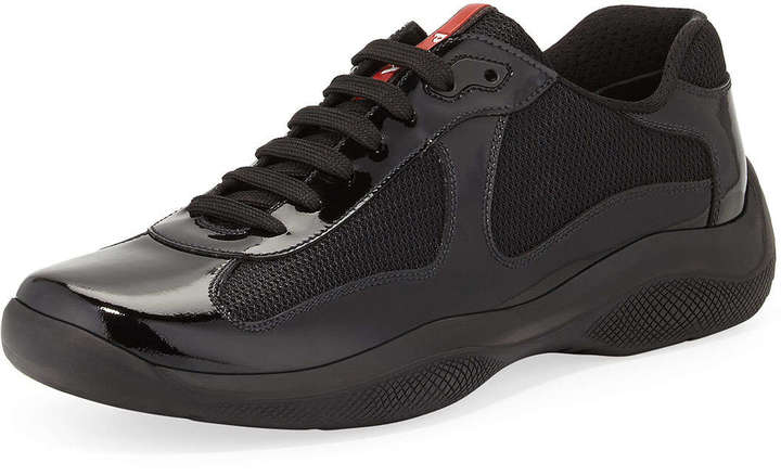 Prada Punta Ala Patent Leather Sneaker, $650 | Neiman Marcus | Lookastic