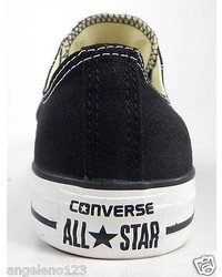 Converse Shoes All Star Low Top Canvas Black Chucks Sneakers 95 Medium