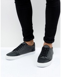 Asos Sneakers In Black Warm Handle
