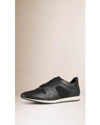 Burberry The Field Sneaker In Leather And Mesh