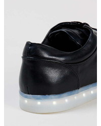 Topman Glow Black Trainers With Lights