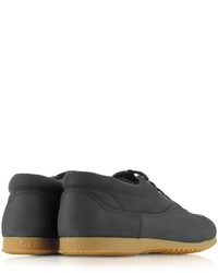 Hogan Traditional Black Canvas And Leather Low Top Sneaker