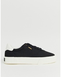 Bershka Trainer With Contrast Chunky Sole In Black