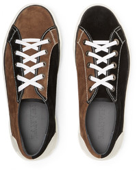 Lanvin Two Tone Suede Sneakers