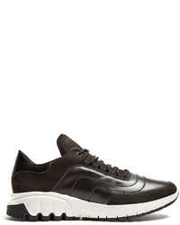 Neil Barrett Urban Low Top Leather And Suede Trainers