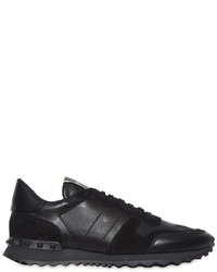 Valentino Rockrunner Camo Leather Sneakers