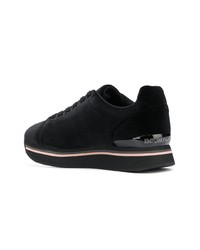 Emporio Armani Velvet Platform Low Top Sneakers