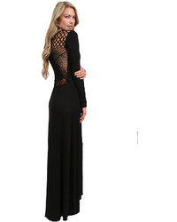 Sky Biffy Long Sleeve Maxi Dress In Black