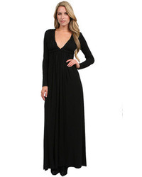 Sky Biffy Long Sleeve Maxi Dress In Black