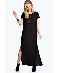 Boohoo Mariah Woven Short Sleeve Column Maxi Dress