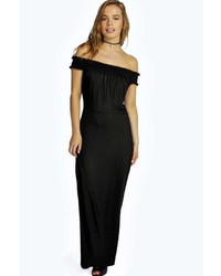 Boohoo Petite Suzanne Off The Shoulder Maxi Dress
