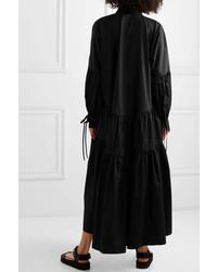 Cecilie Bahnsen Cleo Tiered Ruched Cotton Poplin Maxi Dress