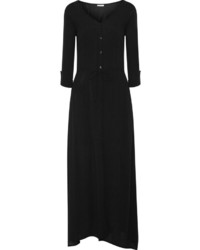 Splendid Crinkled Gauze Maxi Dress Black