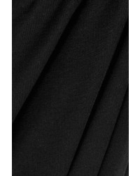 Splendid Draped Back Stretch Jersey Maxi Dress Black