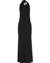 The Row Kaila Stretch Cady Halterneck Maxi Dress Black