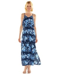 Lauren Conrad Lc Floral Popover Maxi Dress