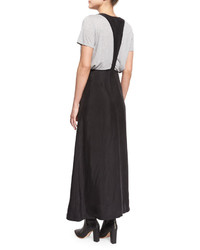 Frame Le Cupro Overall Maxi Dress Noir