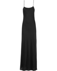 The Row Mali Silk Charmeuse Maxi Dress Black
