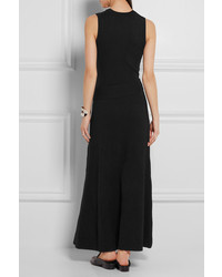 Michael Kors Michl Kors Collection Belted Cashmere Blend Maxi Dress Black