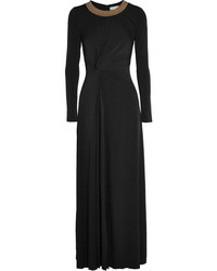 MICHAEL Michael Kors Michl Michl Kors Twist Front Studded Stretch Jersey Gown Black