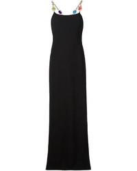 Moschino Boutique Jewel And Chain Strap Maxi Dress