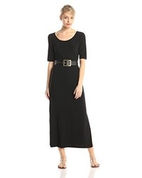 MSK Elbow Sleeve Belted Maxi Dress