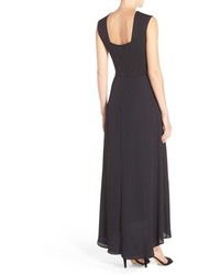 ECI Overlay Drape Maxi Dress