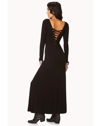 Forever 21 Peasant Lace Back Maxi Dress