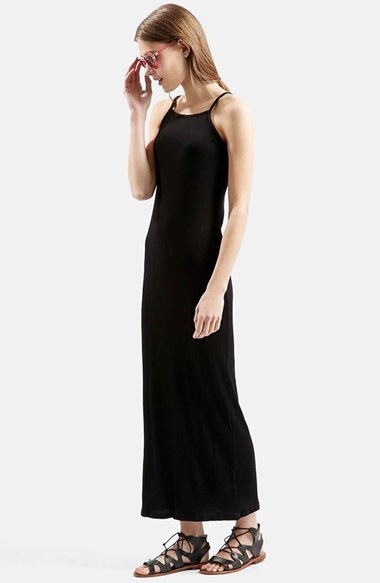 topshop black maxi dress