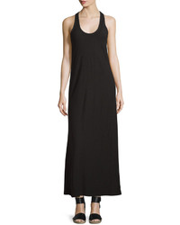 James Perse Scoop Neck Jersey Maxi Dress Black