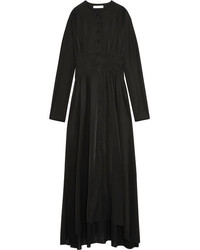 J.W.Anderson Smocked Stretch Jersey Maxi Dress Black