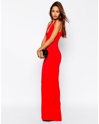 Asos Tall Plunge Maxi With Open Strap Back