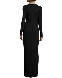 A.L.C. Vincent Long Sleeve Maxi Dress Black
