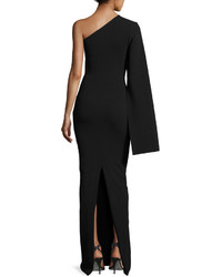 SOLACE London Ysabel One Shoulder Maxi Dress Black