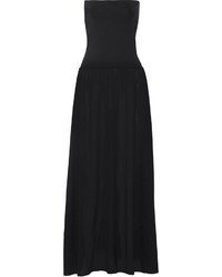 Eres Zphyr Ankara Cotton Jersey Maxi Dress Black